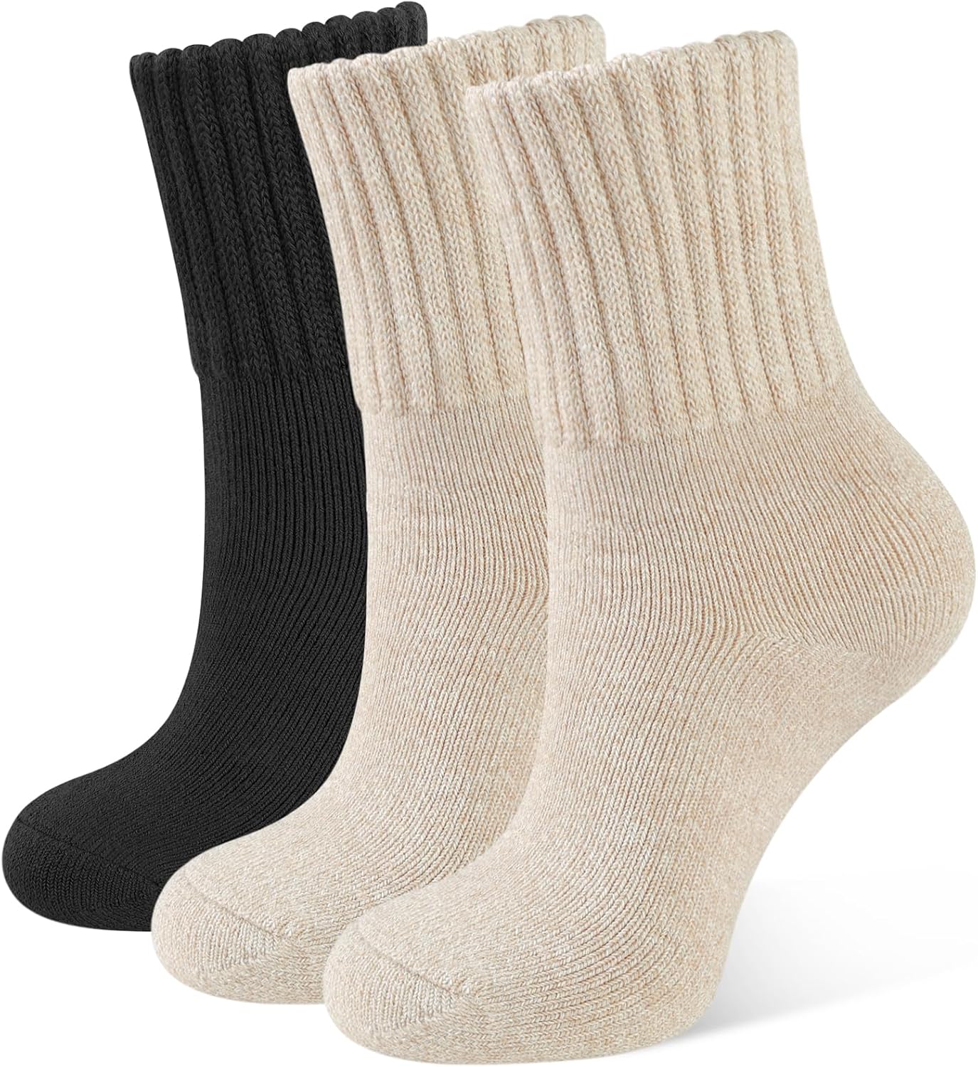 CLOSEMATE Womens Thick Full Cushioned Thermal Warm Boot Socks for Winter 3 Pairs