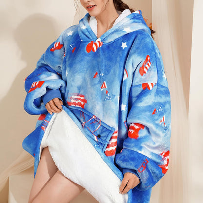 Narecte Cozy Oversized Blanket Hoodie Wearable Blanket Adults Soft Hooded Blanket Hoodie Birthday Gifts for Women Christmas - Colors A