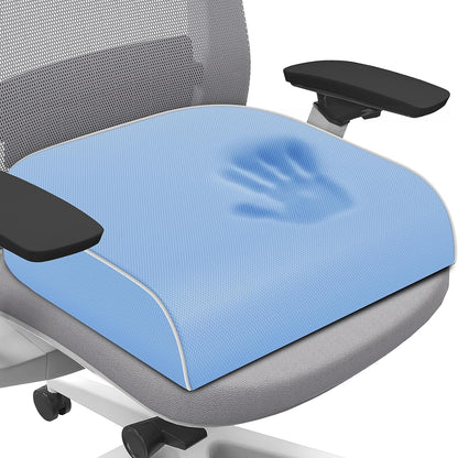 SweetSlubr Seat Cushion for Tailbone Pain Relief, Office Chair Cushion, Chair Pad, Memory Foam Large Cushion with Non-Slip Cover for Soft Support at Office Chair, Car Seat, Airplane, Black/Large