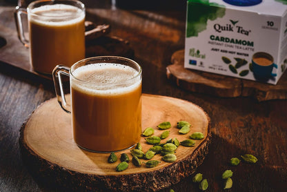 QuikTea Instant Chai Tea Latte Mix, Lemongrass, Unsweetened, 10 Sachets