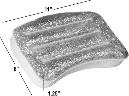 Glitter Gel Cooling Spa Pillow -Bathtub & Hot Tub Relaxation Cushion | Neck & Head Support Bath Pillow. Luxury Spa Accessory Gift for Women - Ultimate Comfort & Relaxation