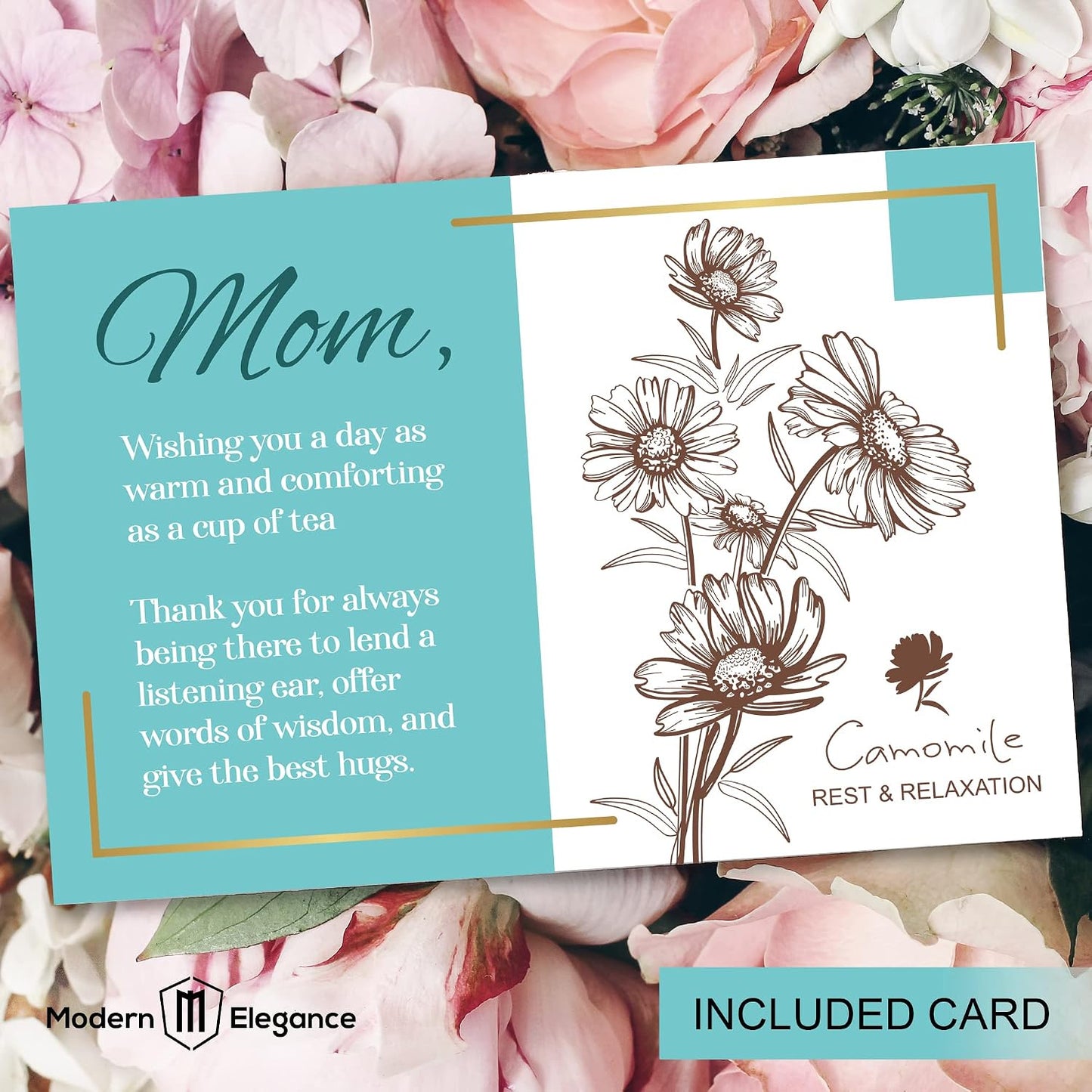 Modern Elegance Tea Tumbler Gift Set for Women, Teal