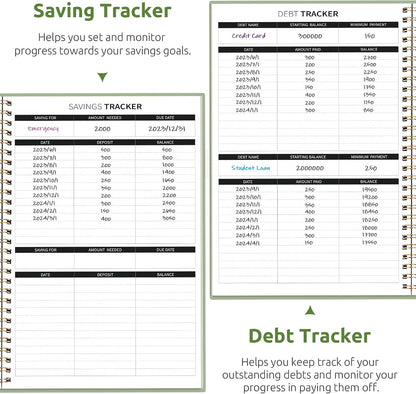 Budget Planner - Monthly Budget Book with Expense Tracker Notebook, Undated Bill Organizer & Finance Planner to Take Control of Your Money, Account Book to Manage Your Finances-Pink