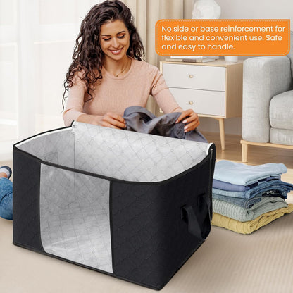 Fab totes Storage Bags for Clothes Blanket Storage Bins with Lids