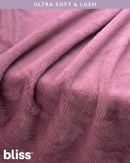 Bliss Faille Travel Pillow Blanket - 2-in-1 Lightweight Compact Airplane Camp Pillow and Blanket Set for Travelling, Size One Size, Mauve