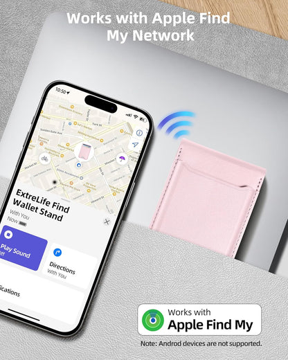 ExtreLife for Magsafe Wallet, Works with Apple Find My, 6 Cards Holder