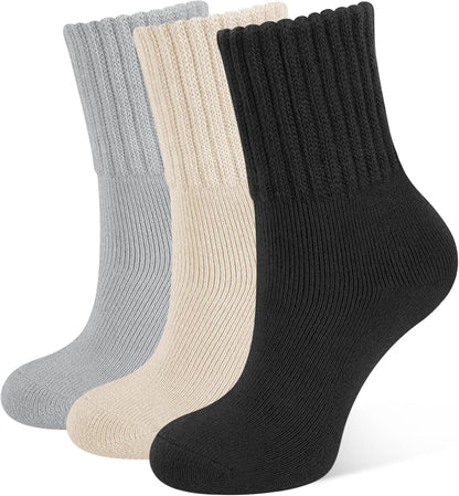 CLOSEMATE Womens Thick Full Cushioned Thermal Warm Boot Socks for Winter 3 Pairs