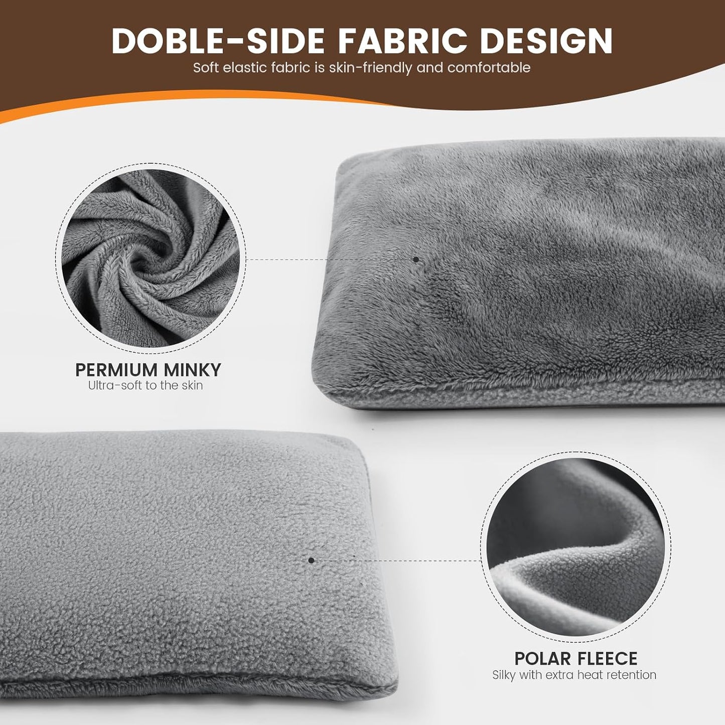 MORLIDEN Microwavable Heated Neck Wrap Warmer and Shoulder Weighted Heating Pad Microwave for Hot and Cold Compress - Dark Gray