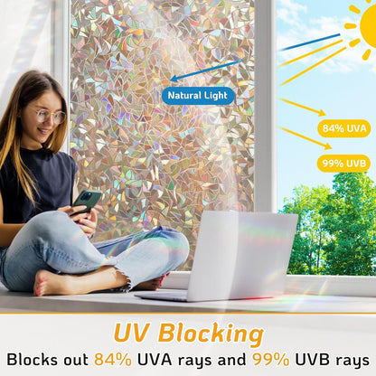 LUTE Blackout Window Film, Window Tint for Home Privacy, 17.5" x 78.7"