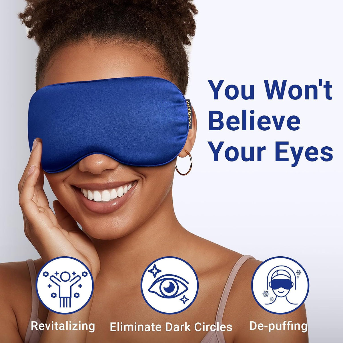 Cooling Eye Mask for Puffy Eyes: Fsa Eligible ltems Hsa, Migraines Headache Fast Relief After Surgery Care Cold Compress, Reusable Face Ice Pack Gel for Dark Circles, Gentle Weighted Sleep Mask Purple