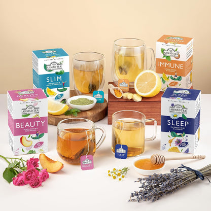 Ahmad Tea Variety Gift Box, 60 Foil Enveloped Teabags, Twelve Teas, 1 Count