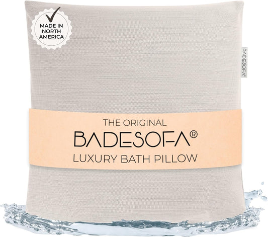BADESOFA® Luxury Bath Pillow M in Ivory, Quick-Drying Bath Back Pillow
