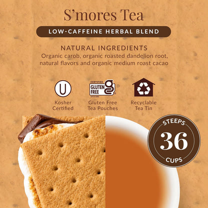 The Republic of Tea S’mores Herbal Tea, Low-Caffeine, 36 Ct