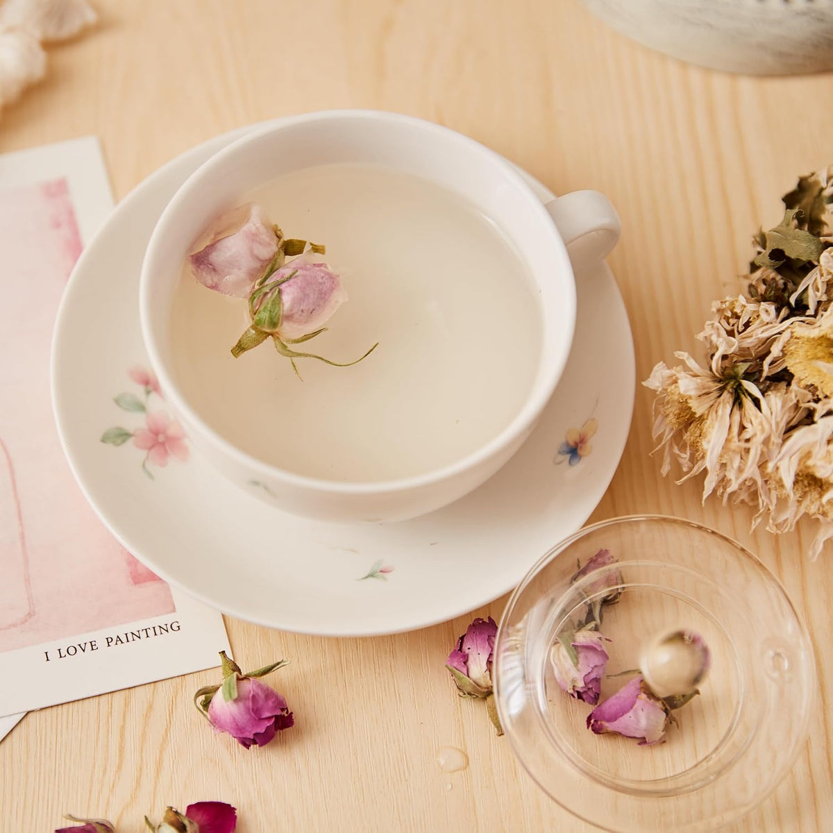 ChaWuWarmSun [A] Rose Tea Buds, 3oz/85g Pink Flower Petal Loose Leaf