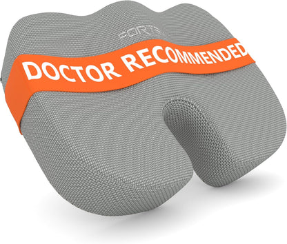 FORTEM Seat Cushion, Office Chair Cushion, Memory Foam Car Seat Cushions, Sciatica Coccyx Tailbone Pain Relief, Chair Cushions for Back Support, Sitting Pad for Gaming, Washable Cover, Non Slip