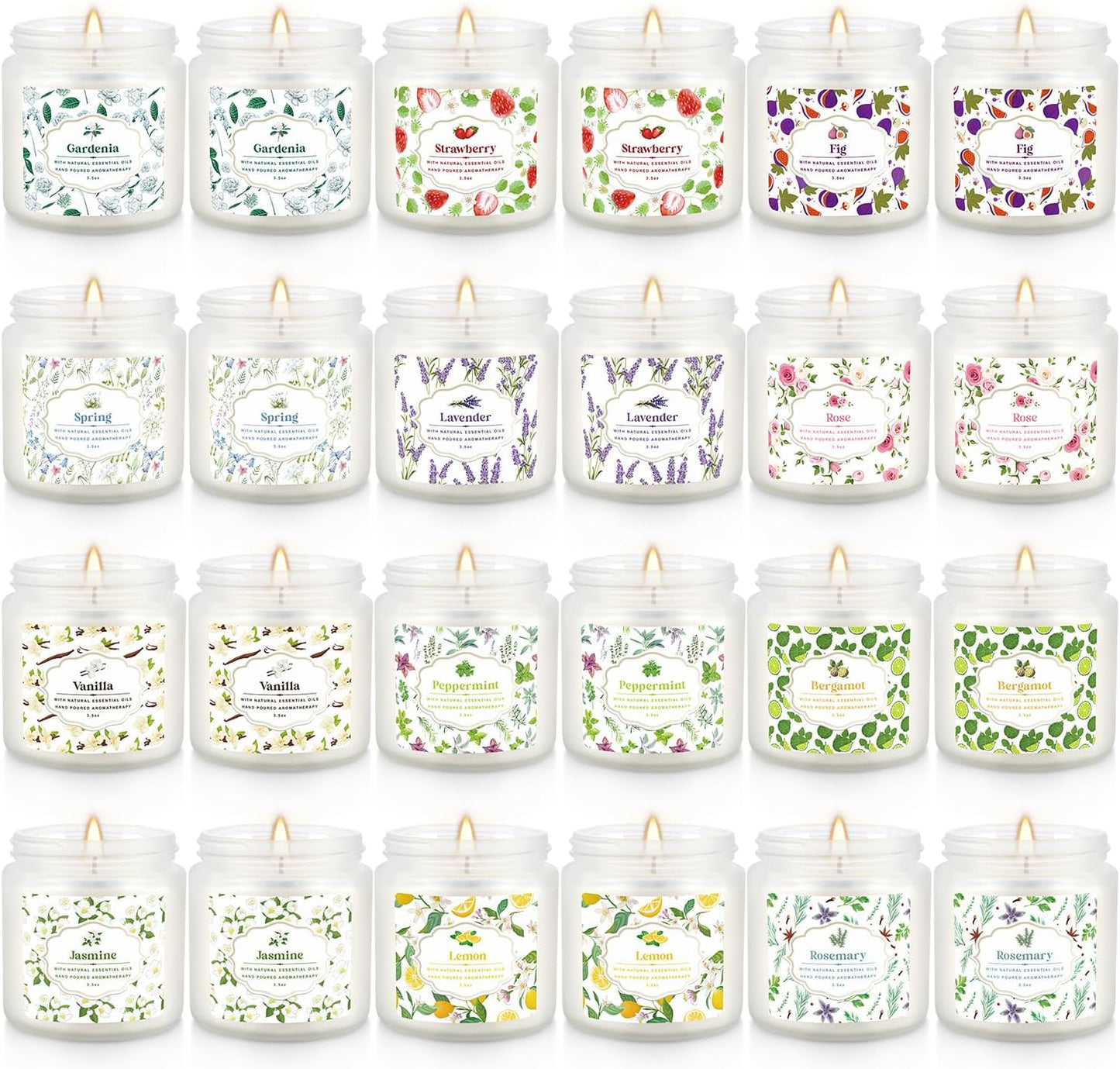 36 Pack Scented Candles Set for Home, Relaxing Stress Relief, Aromatherapy - Natural Soy Wax and Fragrance - Gifts for Women, Mom, Best Friend, Wife, Birthday