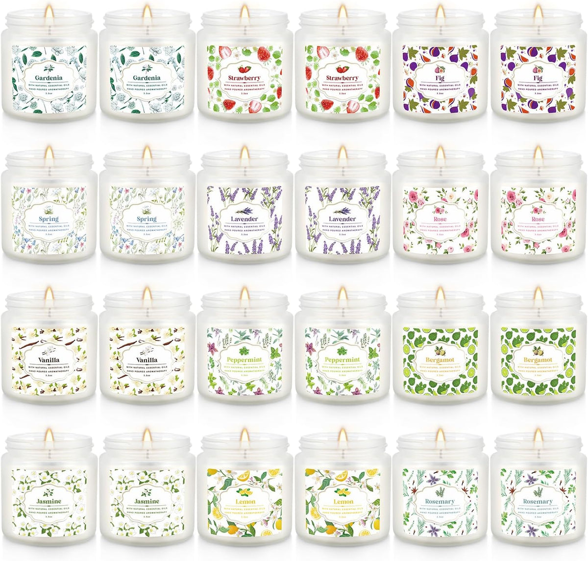 36 Pack Scented Candles Set for Home, Relaxing Stress Relief, Aromatherapy - Natural Soy Wax and Fragrance - Gifts for Women, Mom, Best Friend, Wife, Birthday