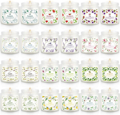 36 Pack Scented Candles Set for Home, Relaxing Stress Relief, Aromatherapy - Natural Soy Wax and Fragrance - Gifts for Women, Mom, Best Friend, Wife, Birthday