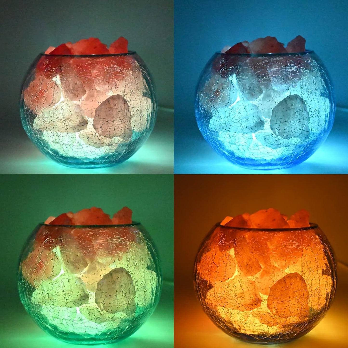 USB Himalayan Salt Lamp with Remote Control, 16 Colors Lighting & 4 Color Changing Mode Salt Rock Lamp, Used for Holiday Gift, Home Deco, Yoga, Office