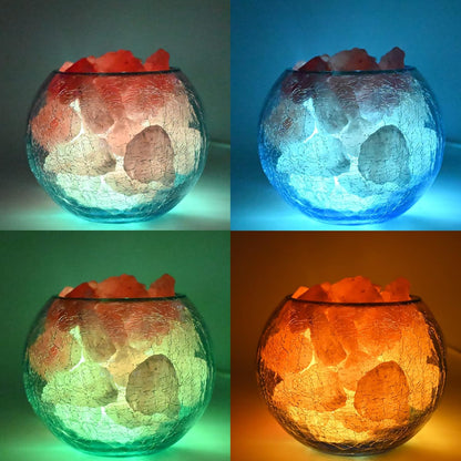 USB Himalayan Salt Lamp with Remote Control, 16 Colors Lighting & 4 Color Changing Mode Salt Rock Lamp, Used for Holiday Gift, Home Deco, Yoga, Office
