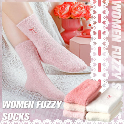 Geyoga 5 Pairs Fuzzy Socks for Women Cozy Spa Slipper Socks Coquette Preppy Stuff Soft Fluffy Home Sleeping Birthday Gift