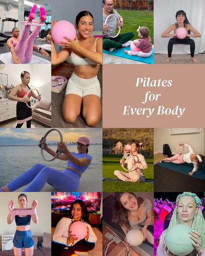 Pilates Kit for Women – Home Pilates Equipment Set with Ring, Ball & Resistance Bands | Pilates Starter Kit with Accessories in Gift Box
