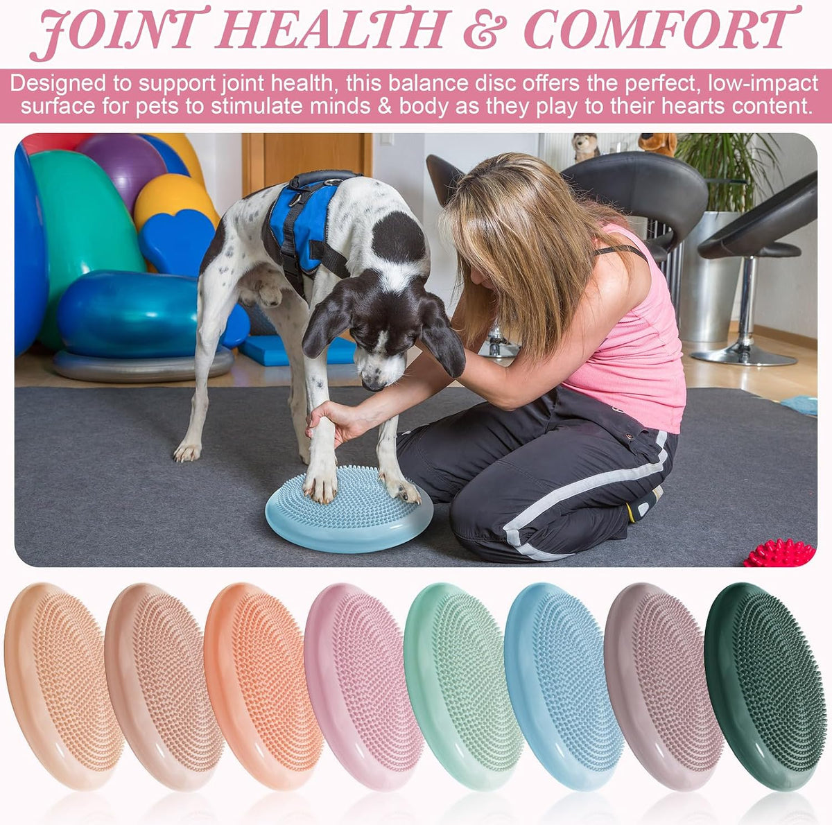 Libima 8 Pcs Wiggle Seat for Sensory Kids Flexible Wobble Cushion Non Slip Balance Disc for Adults Core Strength Physical Exercise Improve Posture School Home Office