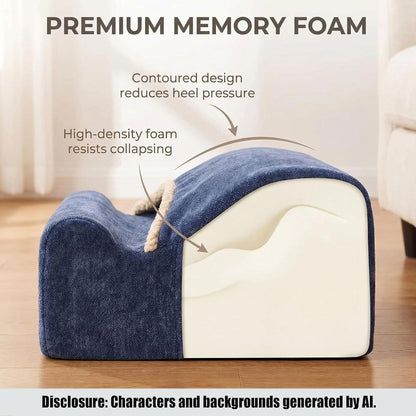 Work Foot Rest Under Desk,Comfort Foot Rest for Couch | Foot Rest For Under Desk at Work,At Soft Ergonomic Footrest,Support Foot Pillow,Heel Chair,Leg Elevation Pillow blue