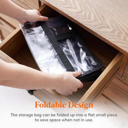 Lifewit 45L Clear Clothes Storage Bags,Plastic Foldable Blanket Storage Bag