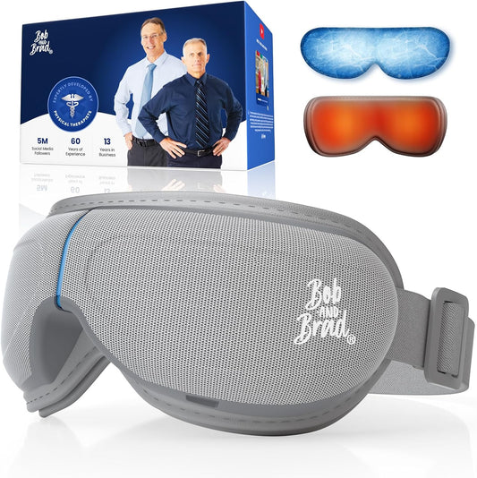 BOB AND BRAD Eye Massager with Heat and Cooling, FSA Eligible HSA Birthday Gifts for Women Men, EyeOasis 3 Elite Eye Massager for Migraine, Heated Eye Mask for Dry Eye Head Tension and Stress Relief