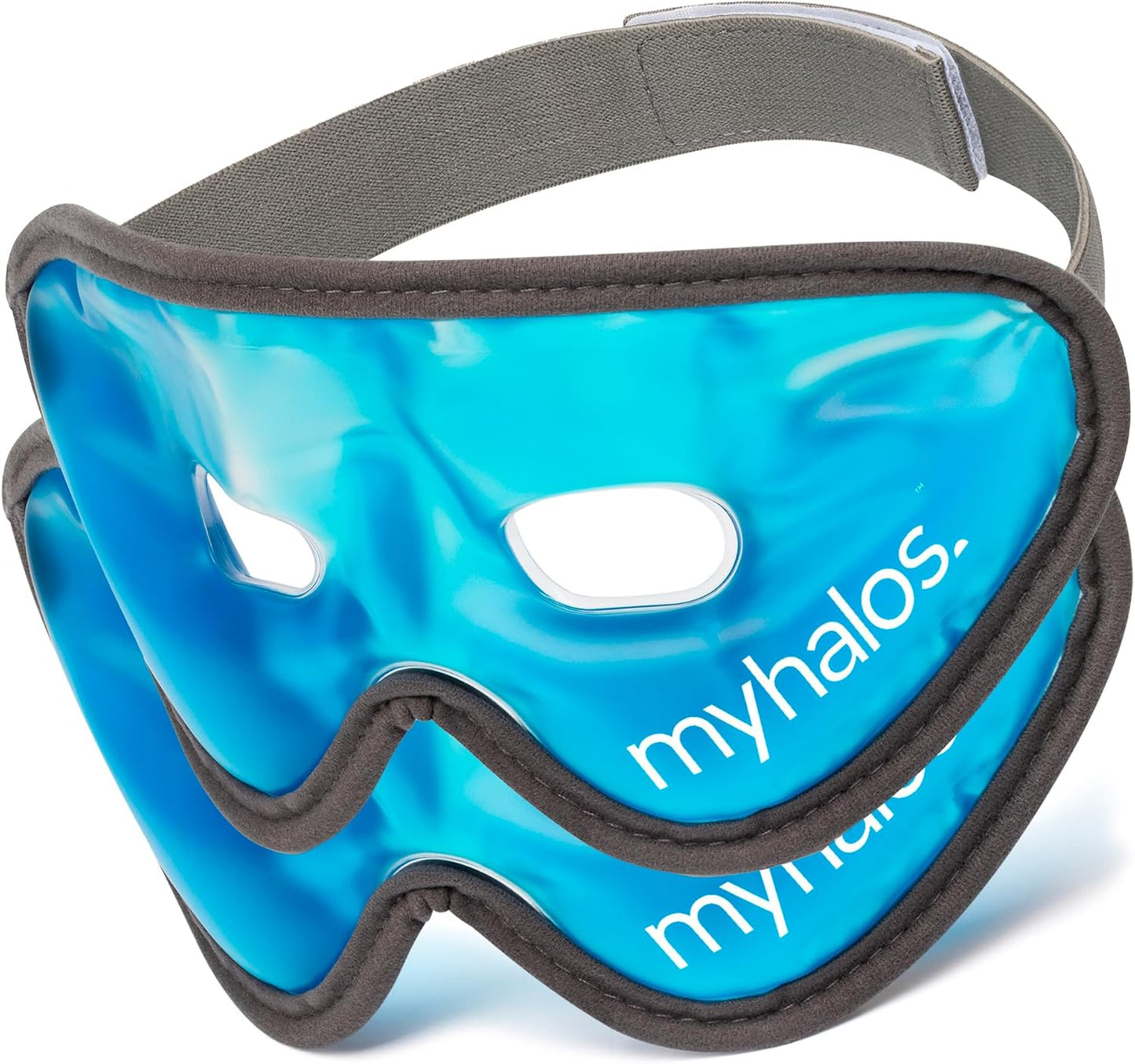 Cooling Eye Mask - Reusable Gel Eye Mask Cold Pack - Our Ice Eye Mask Soothes Puffy Eyes & Dark Circles - Relieve Your Headaches & Sinus Pain with Cold Eye Mask & Eye Gel Mask Therapy - Halos