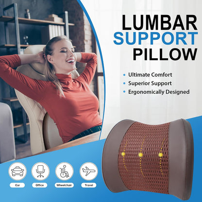 Lofty Aim Lumbar Support Pillow for Car, Car Seat Back Support for Driving | Memory Foam Car Lumbar Support for Driving Seat, Car Back Cushion, Adjustable Straps, Lower Back Pillow, Office Chairs, Black