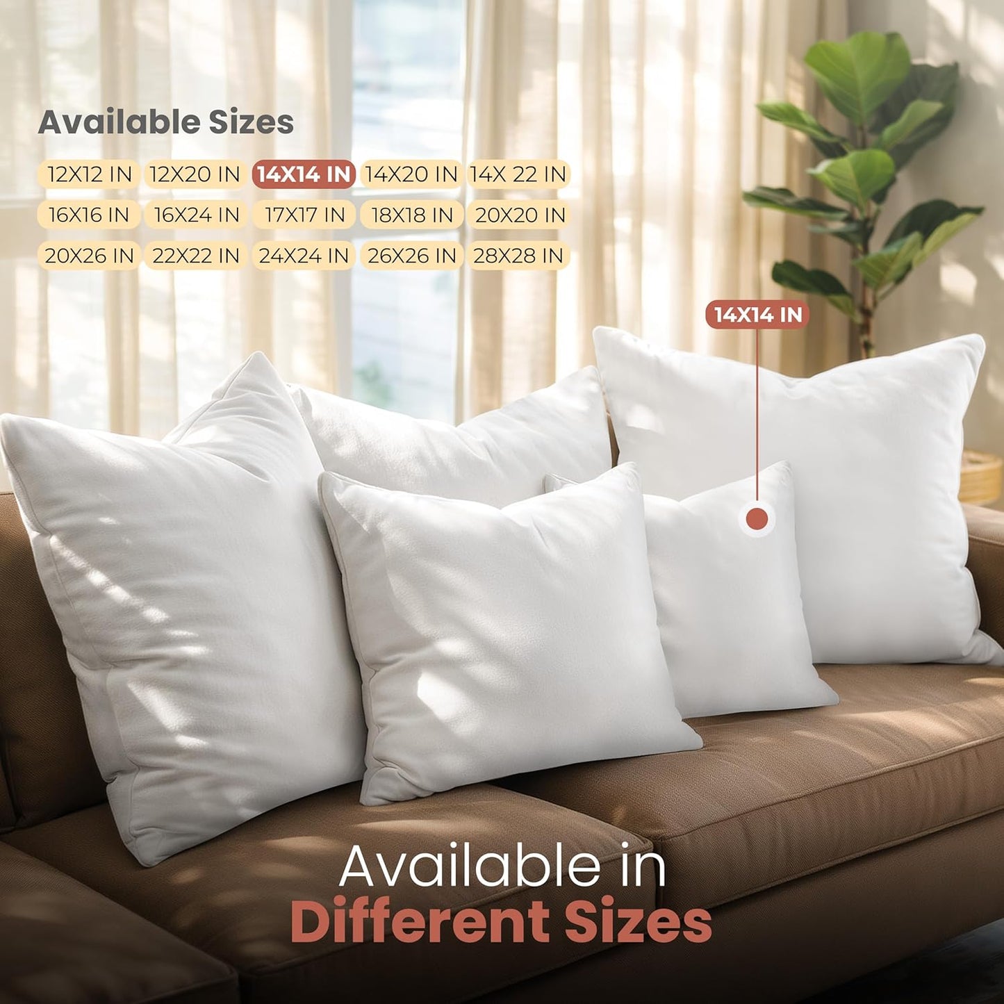 Utopia Bedding 12x20 Pillow Inserts, Set of 2, White – Indoor Decorative Throw Pillows for Bed, Sofa & Couch – Soft, Supportive & Fluffy Cushion Inserts