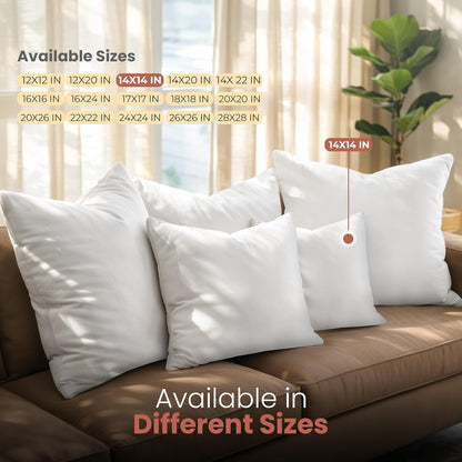 Utopia Bedding 12x20 Pillow Inserts, Set of 2, White – Indoor Decorative Throw Pillows for Bed, Sofa & Couch – Soft, Supportive & Fluffy Cushion Inserts