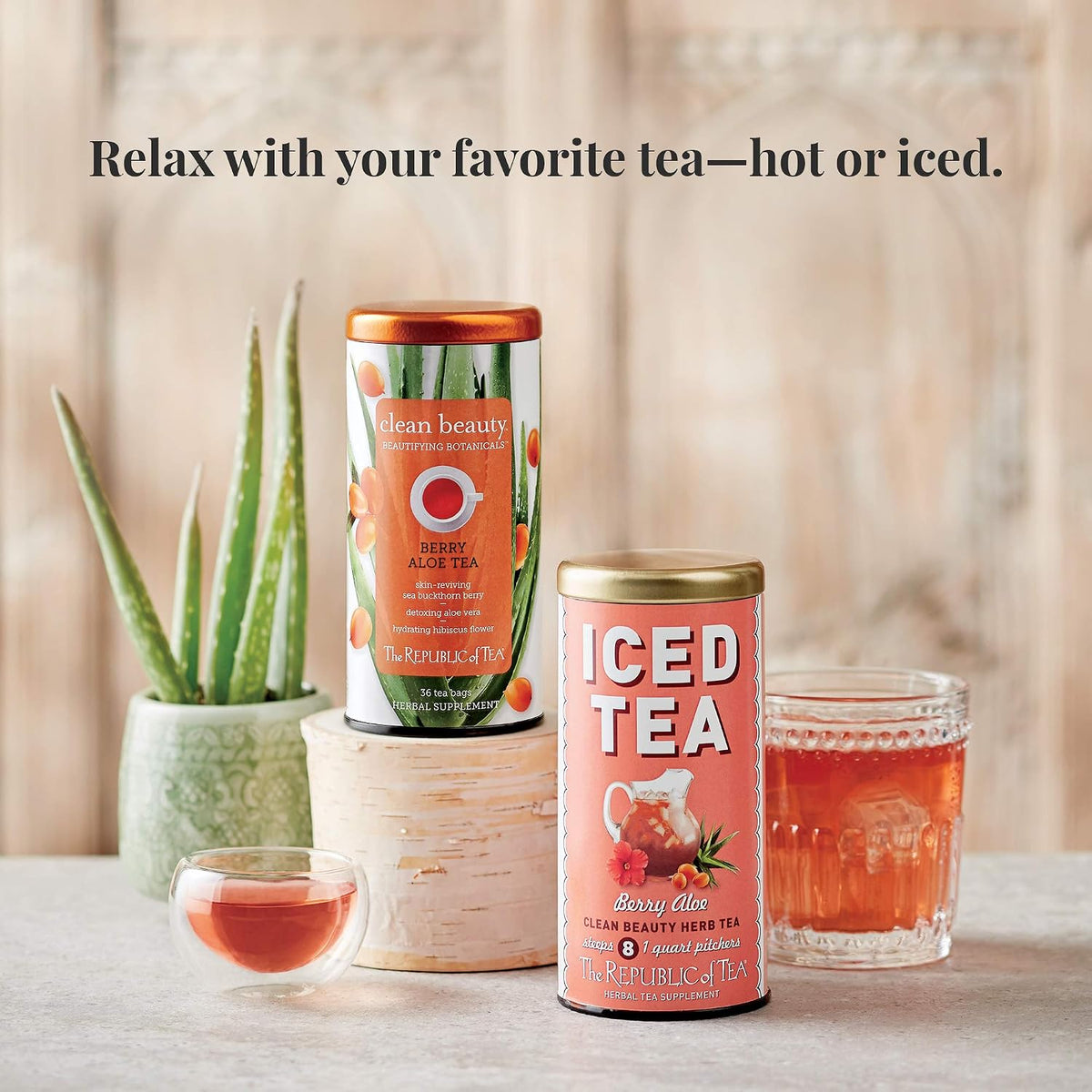 The Republic of Tea Beautifying Botanicals Clean Beauty Herbal Tea, 36 Ct