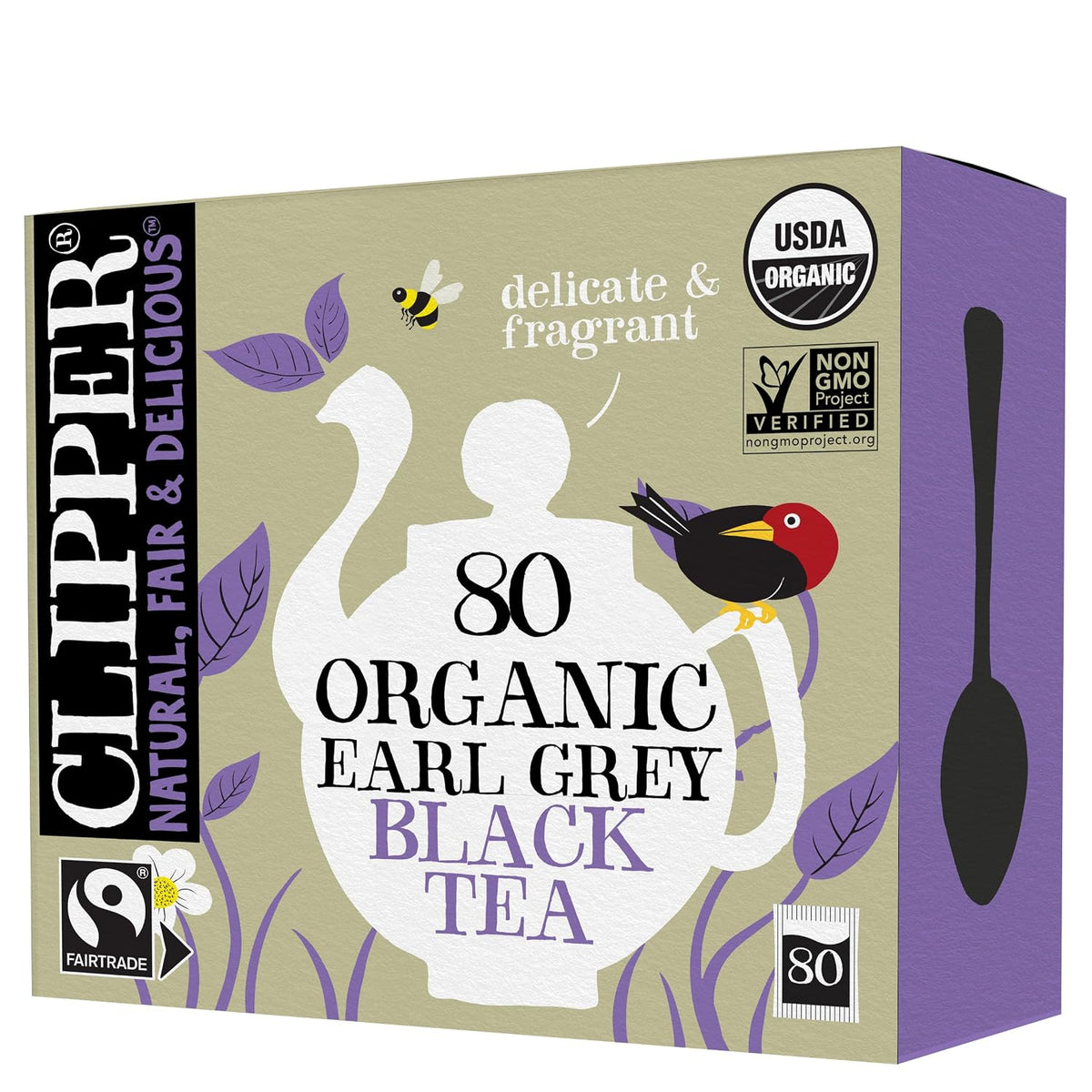 Clipper Organic Earl Grey Tea, 80 Tea Bags