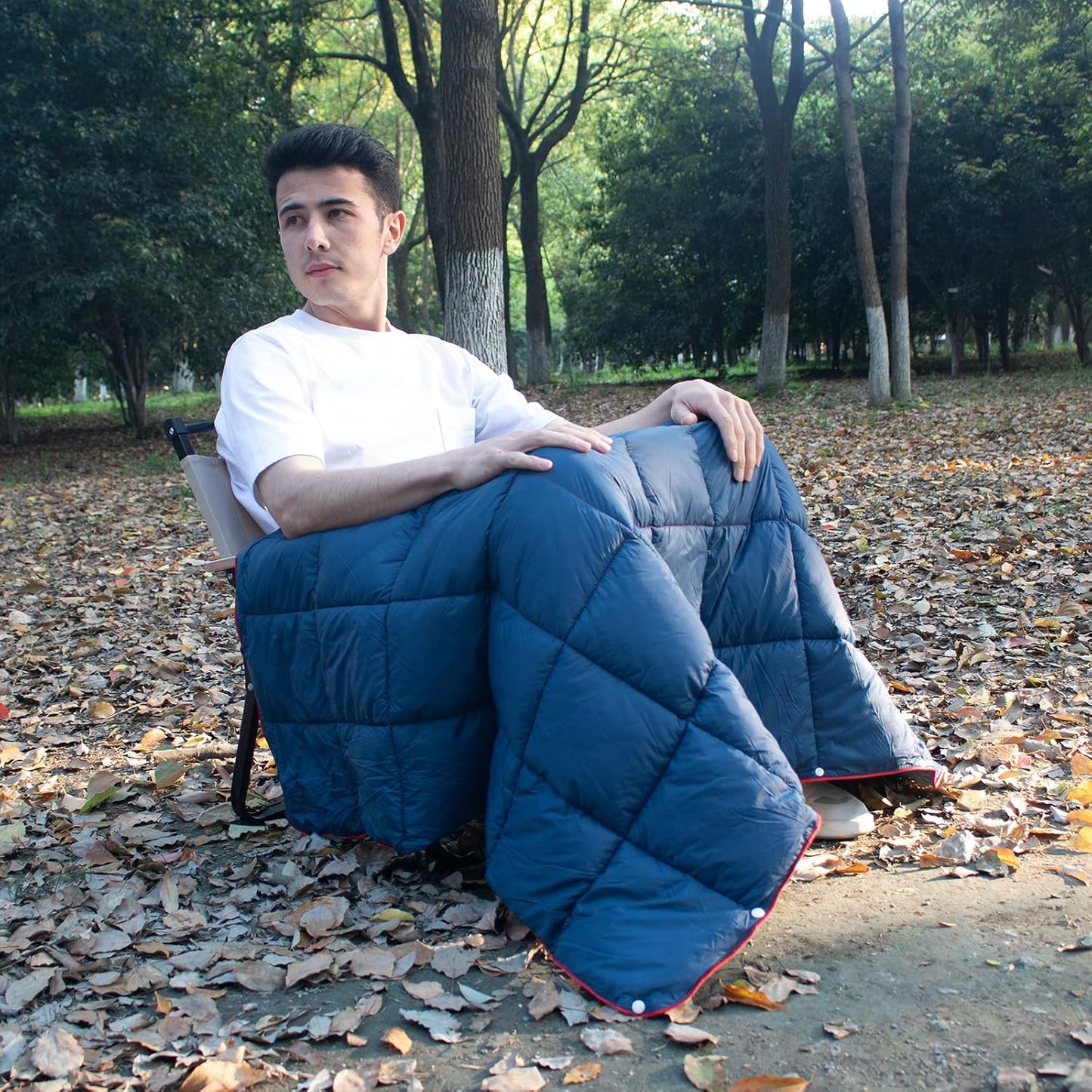 Mini Camping Blanket Lightweight Puffy Camp Blanket