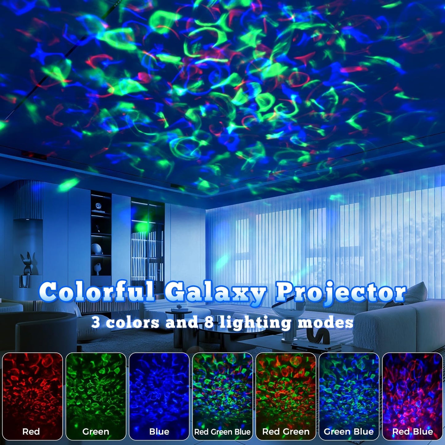 Galaxy Projector for Bedroom, Night Light for Kids, Nebula Ceiling LED Lamp