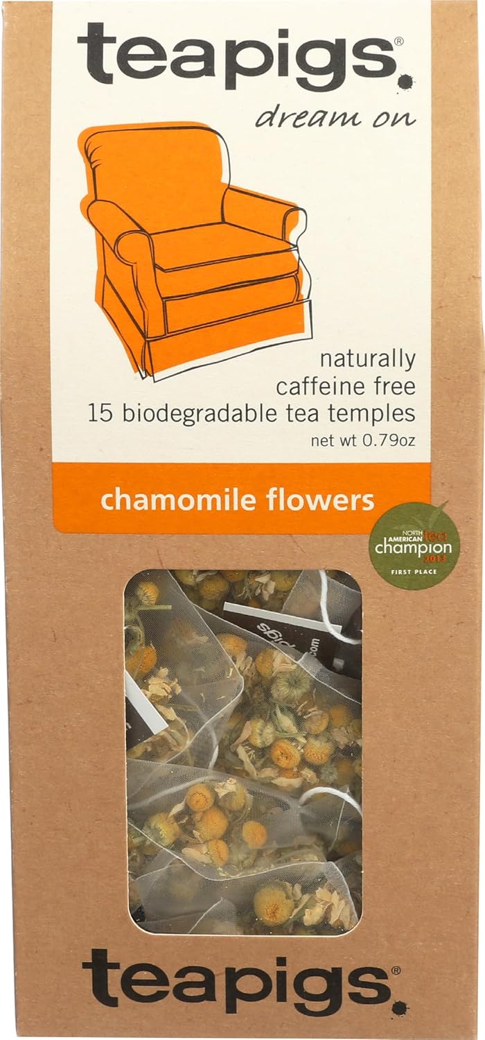 teapigs Chamomile Flowers Tea, 15 Count