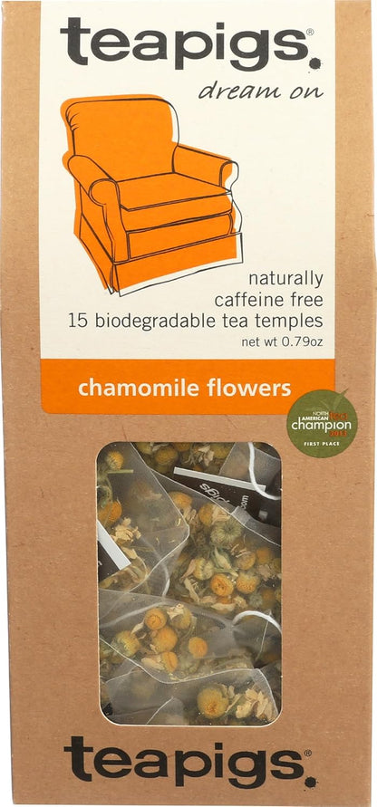 teapigs Chamomile Flowers Tea, 15 Count