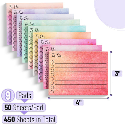 Mr. Pen- to Do List Sticky Notes, 3” x 5”, 9 Pads, 360 Sheets | Lined Checklist Sticky Pads with Smooth Writing, Easy Peel-Off, Thick Paper for Planning, Office, School & Daily Tasks