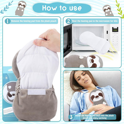 Microwave Heating Pad for Period Cramps,Otter Microwavable Heating Pad for Shoulder Neck Back Knee Pain Relief with Lavender Scented,Cute Otter Plush Toys Heat Pack for Women Kids Birthday