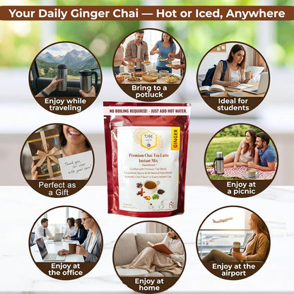 T2GO Authentic Karak Masala Chai Tea Mix – Just Add Water, 8 oz | Bold karak-style masala chai — real milk & spices in every scoop, no simmering