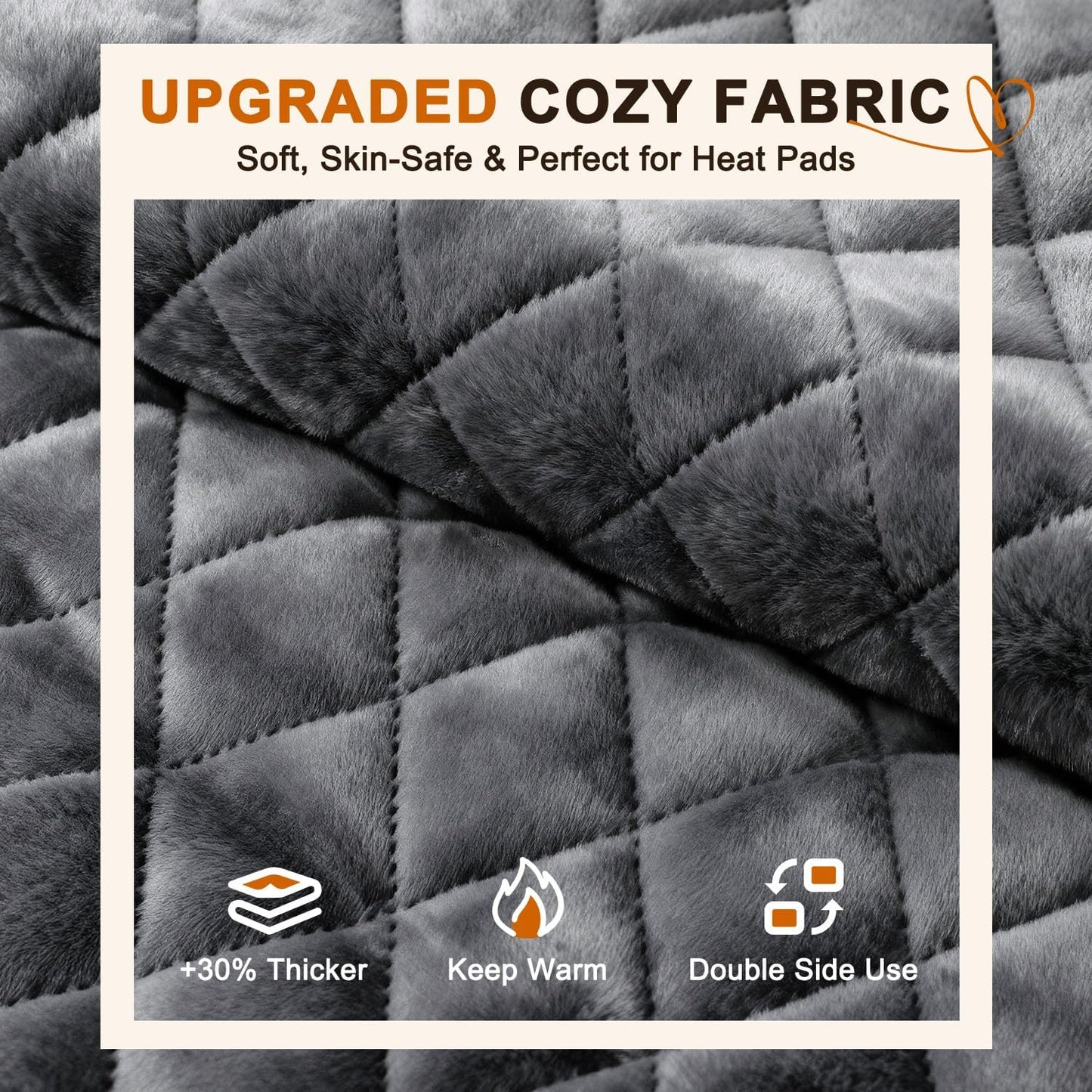 35 x 20 Inch King Size Electric Heating Pad for Back, Neck and Shoulders | FSA Eligible HSA, for Period Cramps, Abdomen and Knee, Dry or Moist Heat Use, 2H Auto Shut Off, 6 Heat Settings, Washable