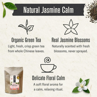 Numi Organic Jasmine Green Tea 16 Ounce Pouch Brews 200 Cups