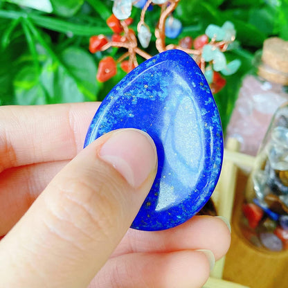 2PCS Worry Stone for Anxiety Tigers Eye Amethyst Healing Crystals Hand Thumb Stones Pocket Gemstones Meditation Accessories Oval Crystal Natural Relax Palm Stone Anxiety Relief Items Stocking Stuffers