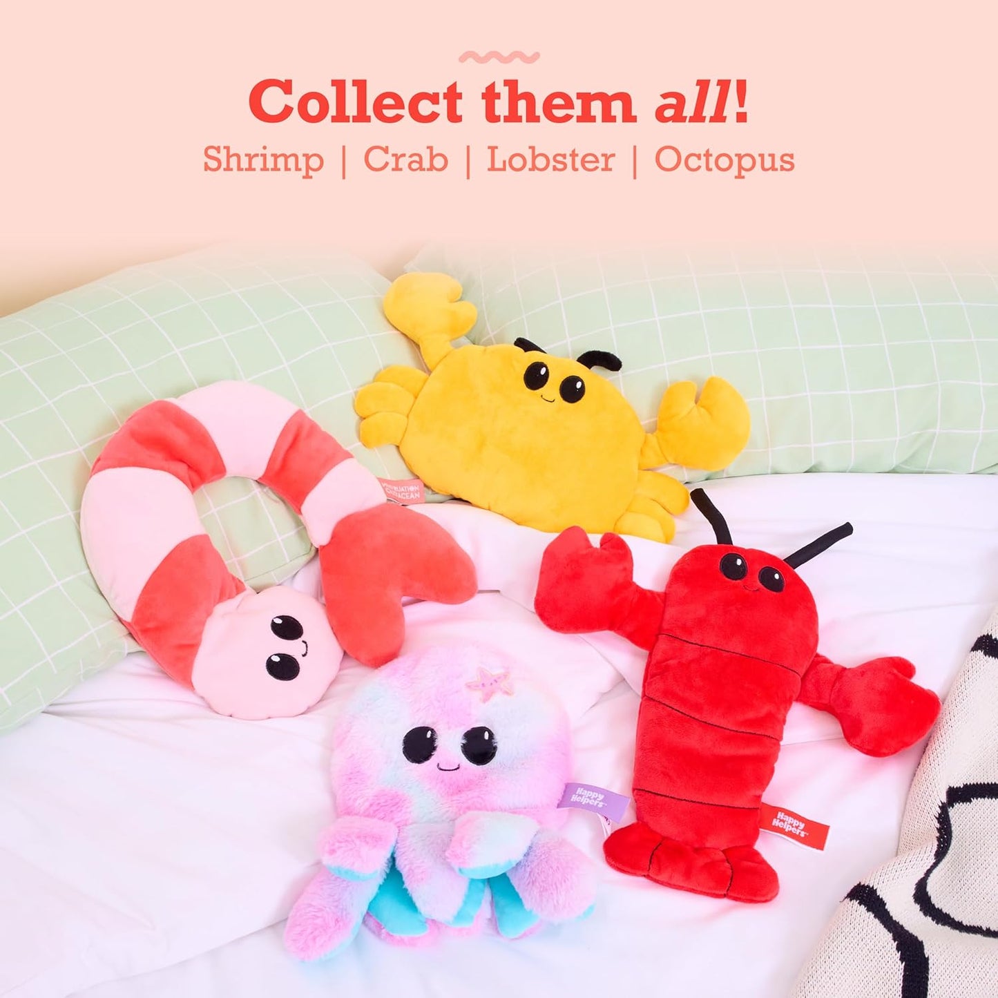 Menstruation Crustacean Lobster by Relatable, Microwavable Heating Pad for Period Cramps, Cuddly Plushies, Great Gift Ideas for Loved Ones of All Ages, Includes 1 Lavender Scented Heating Pad Plushy