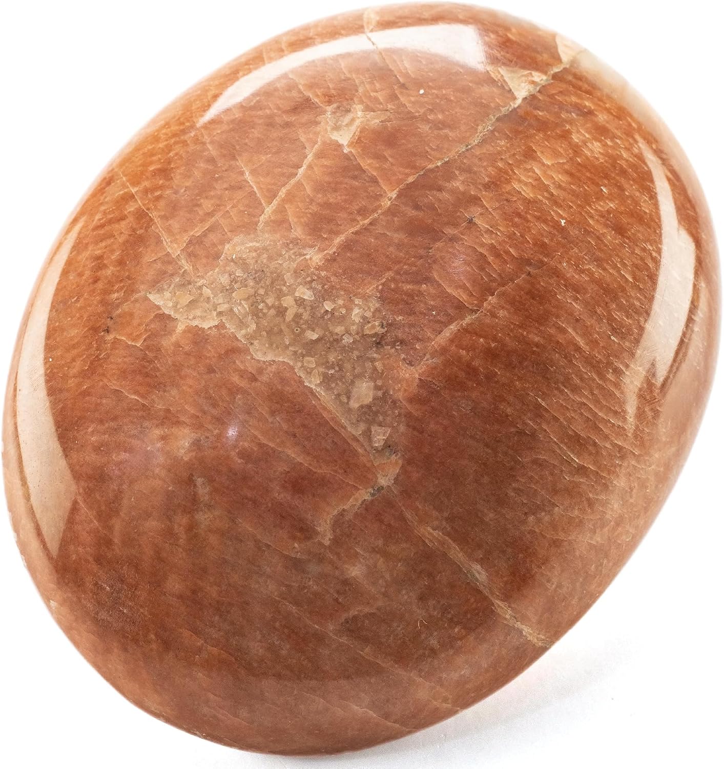 KALIFANO Palm Stone with Healing & Calming Effects - AAA+ Grade High Energy Worry Stone with Information Card - Reiki Crystal Used for Courage (Family Owned and Operated)