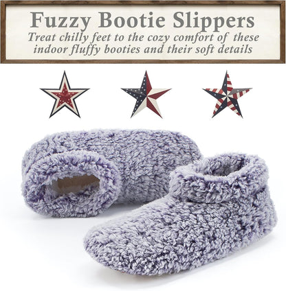 Cozylook Fuzzy Slippers for Women Indoor Soft Sole Slipper Socks with Non Slip Grippers Warm Fluffy