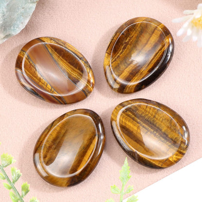 Artistone Moss Agate Crystal Chakra Thumb Worry Stone Teardrop Reiki Healing Stone Pocket Palm Stones for Anxiety Stress Relief Meditation Therapy Geometry Home Decor